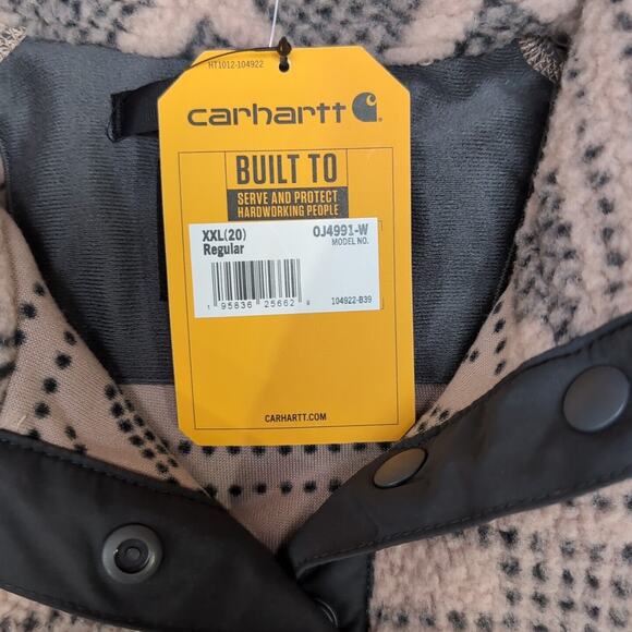 Carhartt Fleece Pullover Jacket Women's XXL 2X 20 Southwest Relaxed Fit NEW NWT - Picture 9 of 15